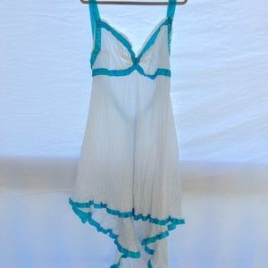 Handmade vintage handkerchief hem dress from West Africa